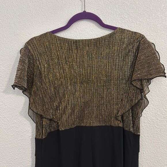 Enfocus Women- gold and black shimmer dress- Size 16W - Picture 8 of 8